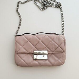 Michael Kors Pink Quilted Leather Crossbody Bag